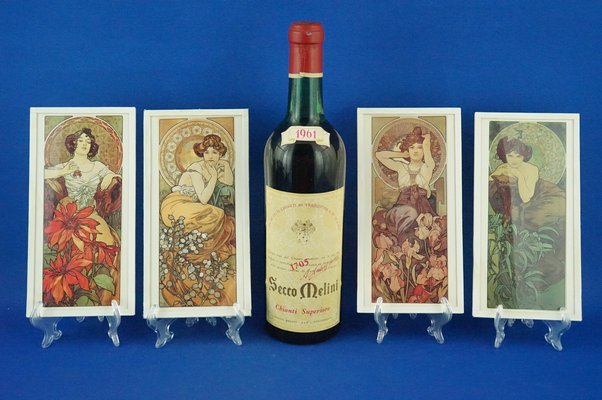 Alphonse Mucha アート作品 2点セット Precious Stones and Flowers : Alphonse Mucha : Archival