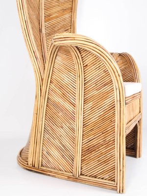 Large Rattan Palm Lounge Chair