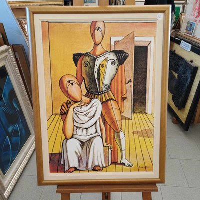 Giorgio de Chirico、SOUVENIR D'ITALIE Piazza d'Italia (Souvenir of Italy), work by, Giorgio de