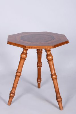 An Octagonal Biedermeier Style Marble Top Center Table An Octagonal Biedermeier Style Marble Top Center Table