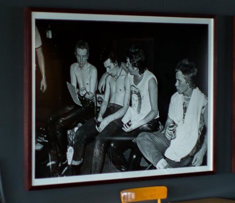 Iconic Large Photo by Dennis Morris of Sex Pistols Backstage, 1977