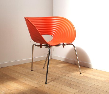 Lot de 5 chaises vintage - skaï beige vert orange - pied métal compas Vintage/Scandinave - Vendu