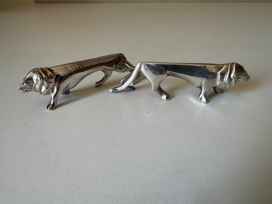 Set De 11 Porte-couteaux Oiseaux En Métal Argenté – Style Sandoz