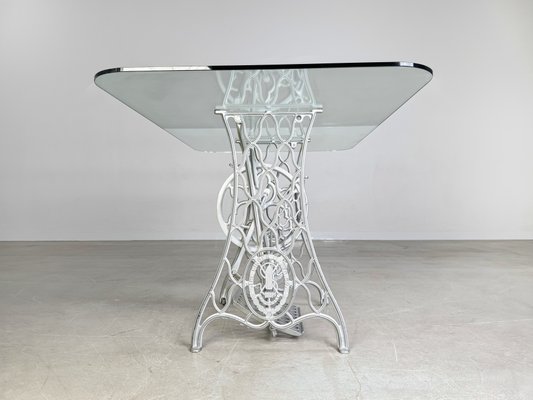Mid-Century Dining Table in Glass for sale at Pamono