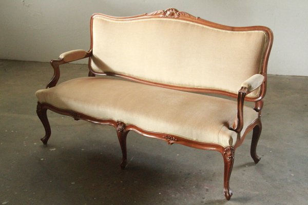 Fauteuil Et Canapé Baroque Louis XV/XVI – Rouge – Hêtre Et Polyester – Assise Confortable