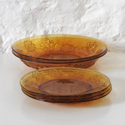 Lot de 4 ramequins Vereco ambrée vintage année 70 - Arts de la table