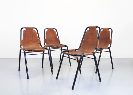 Chairs attributed to Charlotte Perriand for Les Arcs, Set of 4 for