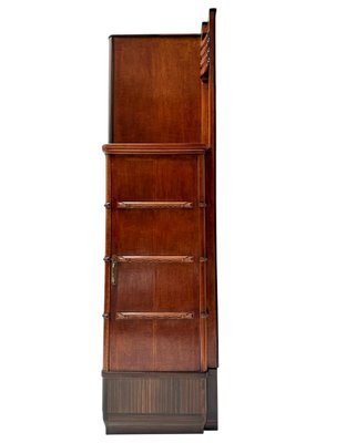 Painted Teak Glazed Tall Wall Cabinet - Ca 1920 Painted Teak Glazed Tall Wall Cabinet - Ca 1920