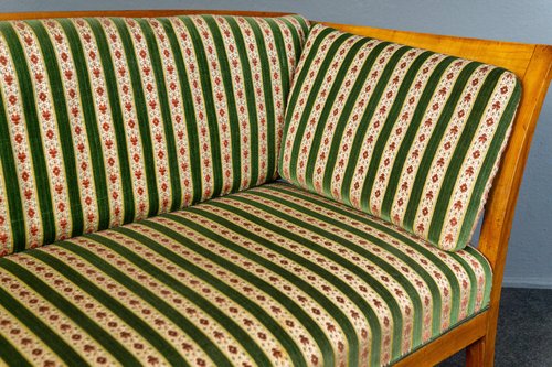 Antique Striped Upholstered Sofa for sale at Pamono