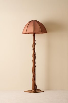 Vintage Sand Painted Indian Teak Shelf - Ca 1930 Vintage Sand Painted Indian Teak Shelf - Ca 1930