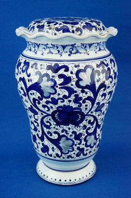 MADE IN ITALY FAENZA フラワーベース　直径28❌20㎝ Albarello Ceramic Pharmacy Vase from Cacf, Faenza, Italy, 1960s