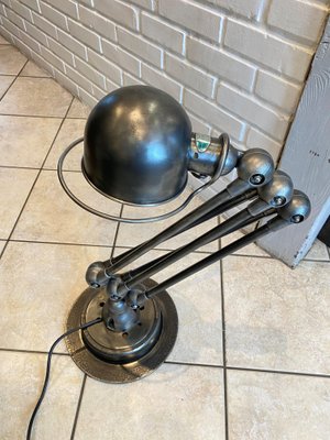 Lampadaire Industriel Sampa Helios – Bras Articulé – Spot Orientable – E27 – Gris