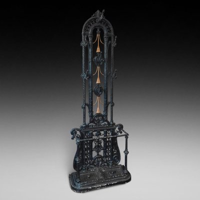 Antique Cast Iron Hall Stand from Falkirk Foundry, 1800s