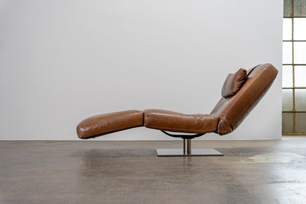 椅子 letao Zeta Chaise Lounge in Leather from Natuzzi, 2000s for sale at Pamono