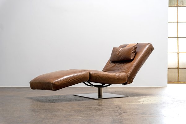 Zeta Chaise Lounge in Leather from Natuzzi, 2000s for sale at Pamono
