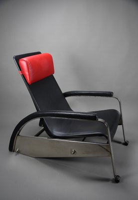 Set of Grand Repos Lounge Chair and Ottoman by Jean Prouvé for