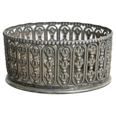 Topazio Casquinha Wine Bottle Holder in Silver Plate, 1920s for