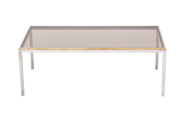 Vintage Flamina Brass And Chrome Dining Table By Willy Rizzo