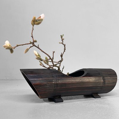 Vintage Bamboo Ikebana Flower Stand, Japan, 1960s for sale at Pamono