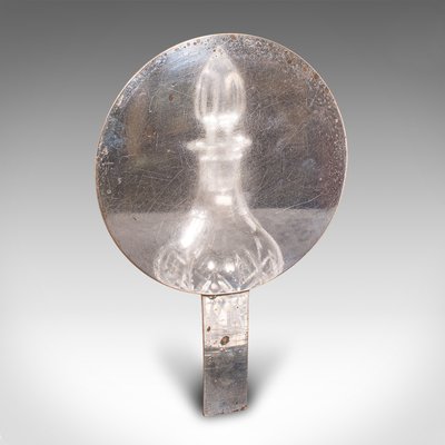 Vintage Japanese Art Deco Kagami Hand Mirror in Polished Bronze
