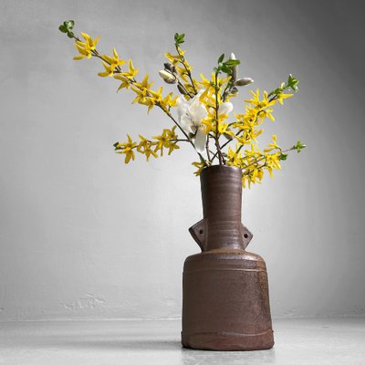 Vintage Japanese Bizen Yaki Ikebana Flower Vase, 1950s for sale at