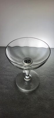 硝子ピストル置物CristalleriesedeChampagne 8.5 oz Set of 6 Handmade Vintage Crystal Wine Glasses on a