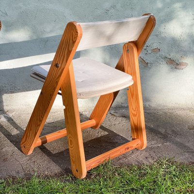 Kon-Tiki Folding Chairs in Pine by Gillis Lundgren for Ikea, 1970s