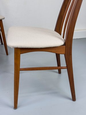 Teak Eva Chairs by Niels Koefoed for Koefoeds Hornslet, 1960s, Set
