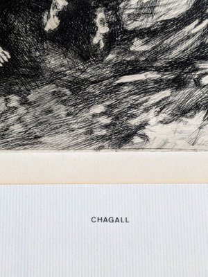 Marc Chagall, Death and the Woodcutter, 1952, Engraving, Framed
