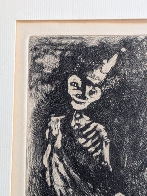 Marc Chagall, Death and the Woodcutter, 1952, Engraving, Framed