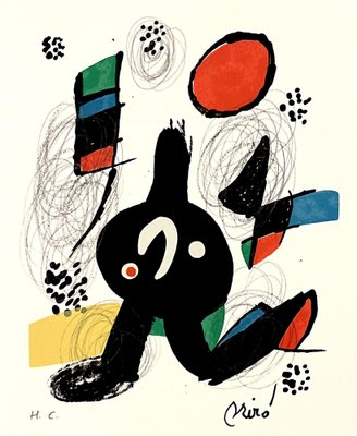 Joan Miró, The Acid Melody, 1980, Lithograph for sale at Pamono