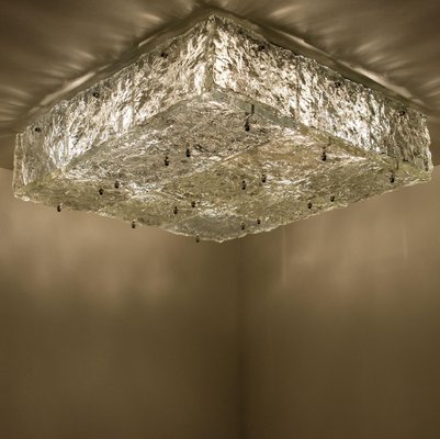 Heavily Textured Domed Ice Glass Flushmount Heavily Textured Domed Ice Glass Flushmount