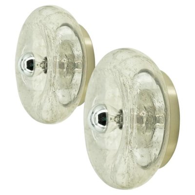 Vintage Pair of Murano Glass Lamps on Chrome Mounts Vintage Pair of Murano Glass Lamps on Chrome Mounts