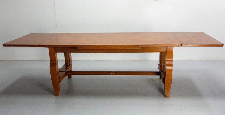French Extendable Dining Table with Diamond Pattern Top in