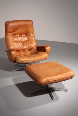 Set of S 231 Armchair and Ottoman in Leather from de Sede