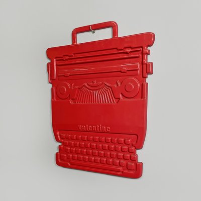Italian Modern Red Valentine Advertising Sign by Ettore Sottsass