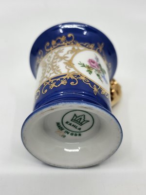 Kahla Tazza con Piatto Porcellana Bianco Blu Oro Classico
