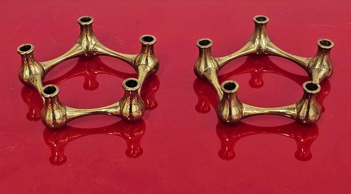 Vintage 1960s Brass Tiny Tapers Candle Holder Vintage 1960s Brass Tiny Tapers Candle Holder