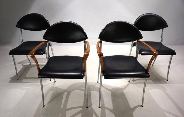 Coro Dining Chairs by Luigi Origlia, 1980s, Set of 4 for sale at