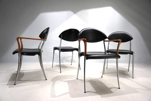 Coro Dining Chairs by Luigi Origlia, 1980s, Set of 4 for sale at