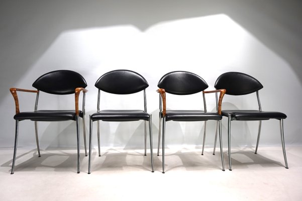 Coro Dining Chairs by Luigi Origlia, 1980s, Set of 4 for sale at