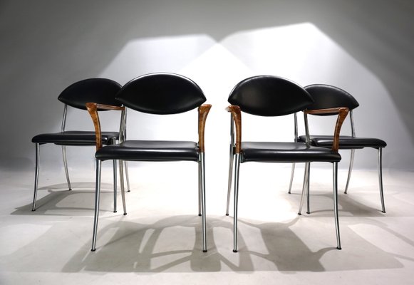Coro Dining Chairs by Luigi Origlia, 1980s, Set of 4 for sale at