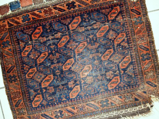 Antique Collectible Afghan Baluch Bagface Rug, 1880s for Antique Collectible Afghan Baluch Bagface Rug, 1880s for
