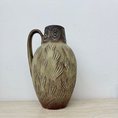 Vintage West German Vase with Horse Decor from Scheurich, 1970s