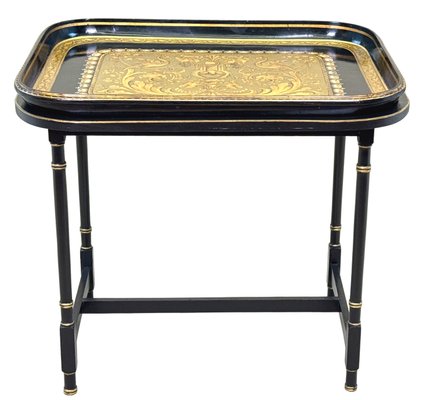 Antikes Tablett aus Pappmaché, 1875 bei Pamono kaufen