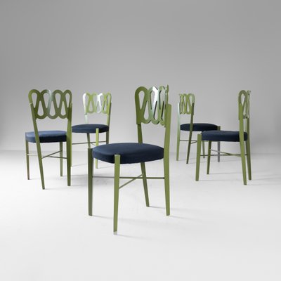 Model 969 Chairs by Gio Ponti for Montina, 1969, Set of 5 for sale