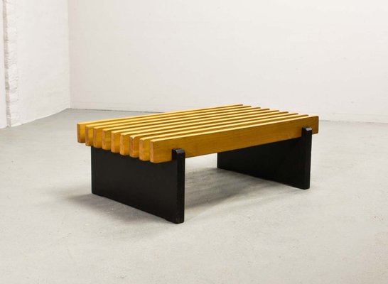 Mid Century Dutch Bench With Beech Wooden Slats 1960s For Sale At