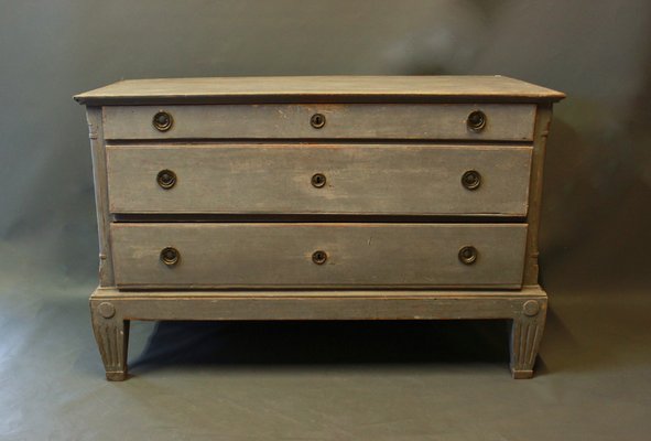 Painted Chest Of Drawers In Grey Blue 1790s For At Pamono Painted Chest Of Drawers In Grey Blue 1790s 1
