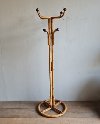 Perchero de bambú y mimbre, años 60 en venta en Pamono