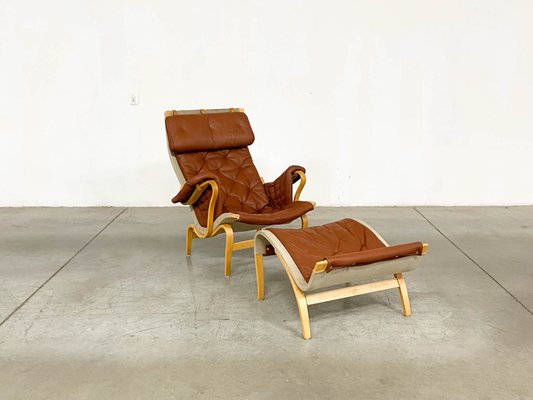 Set of Pernilla 69 Lounge Chair and Ottoman by Bruno